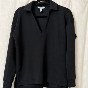 SPANX Air essentials Black Long Sleeve polo